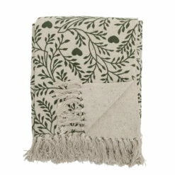 Bloomingville - Maribelle Deken, 130 X 160 Cm, Groen / Beige