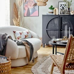 Bloomingville - Tasja Deken, 160 X 130 Cm, Naturel -CONNOX Winkel Bloomingville Trento Kabinett Corinna Kissen Turi Teppich Ambiente 1