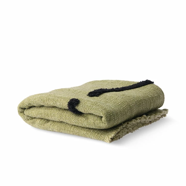 HKliving - Deken Met Streepjesmotief 4 HKliving - Deken Met Streepjesmotief - Afbeelding 2