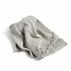 CONNOX Winkel -CONNOX Winkel Hay Crinkle Bedspread Tagesdecke hellgrau frei