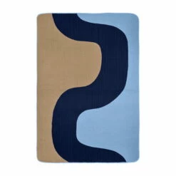 Marimekko - Seireeni Sprei 160 X 234 Cm, Lichtblauw / Donkerblauw / Beige