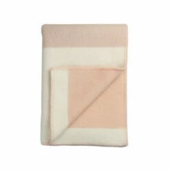 Røros Tweed - Bergstaden Wollen Deken 200 X 135 Cm, Blauw/roze