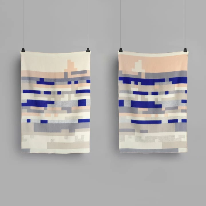 Røros Tweed - Bergstaden Wollen Deken 200 X 135 Cm, Blauw/roze 5 Røros Tweed - Bergstaden Wollen Deken 200 X 135 Cm, Blauw/roze - Afbeelding 3