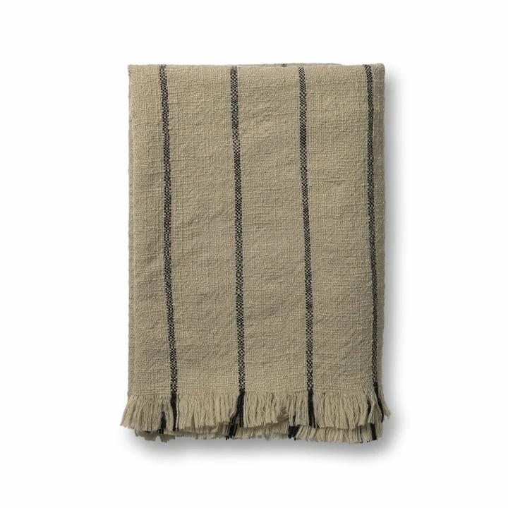 Ferm Living - Calm Wollen Deken, Camel / Zwart 3 Ferm Living - Calm Wollen Deken, Camel / Zwart